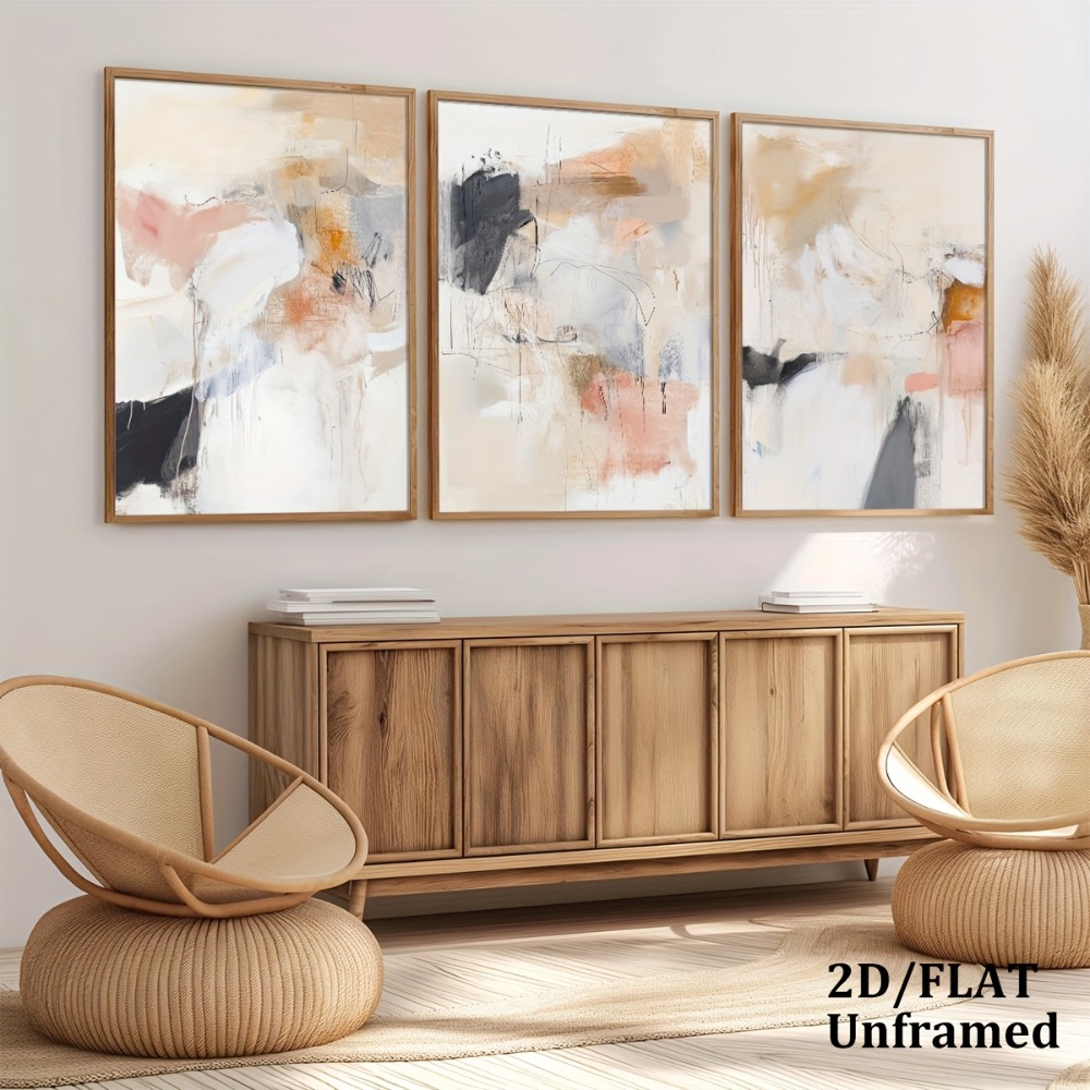 Juego de 3 Cuadros Decorativos - Abstract Canvas Set reseña y precio