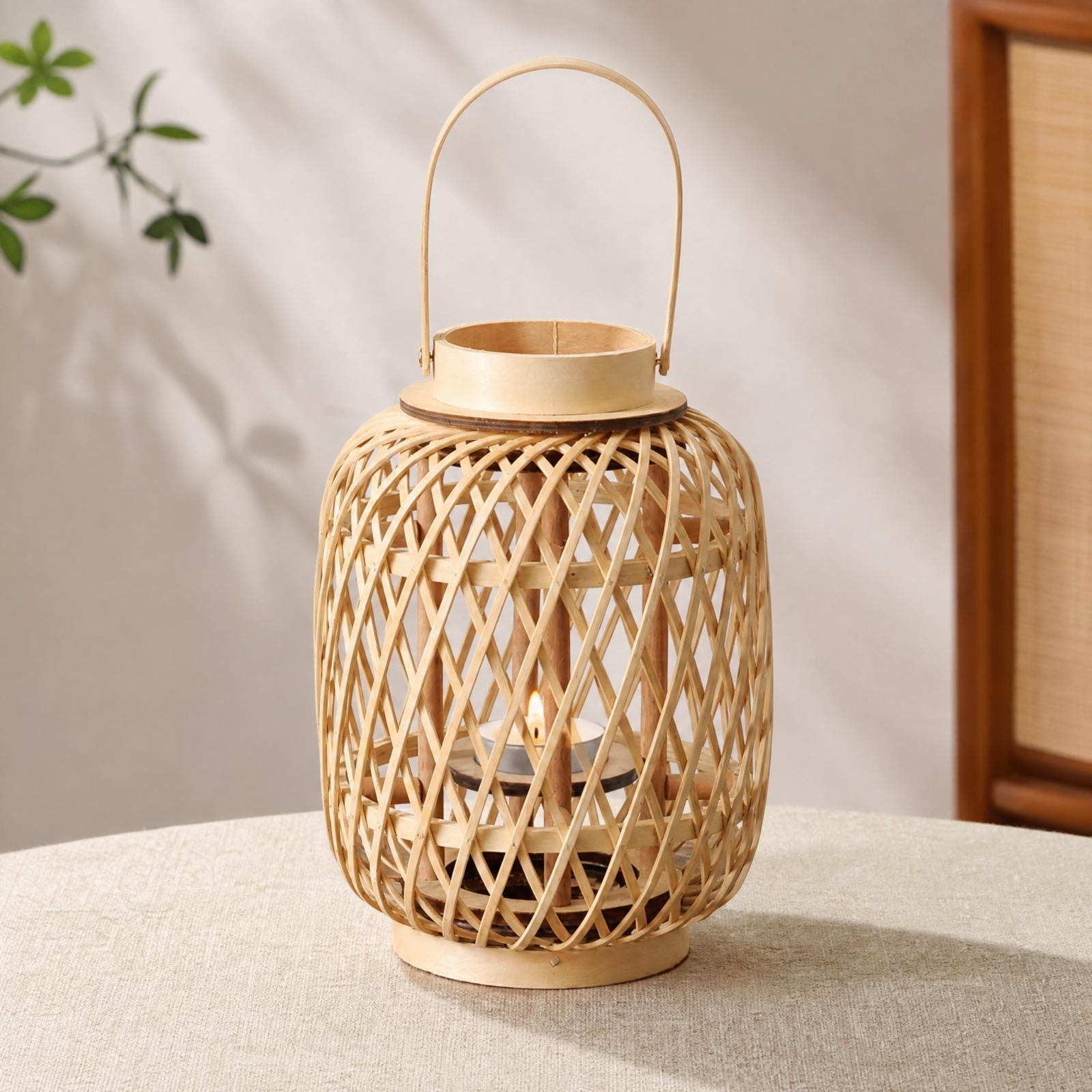 Portavelas de Bambú, Soporte p - Candle Holder Decor reseña y precio