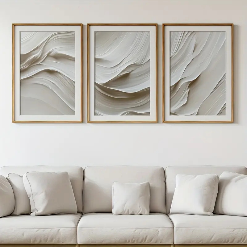 3 unids/set Neutral Beige arte - Abstract Canvas Set reseña y precio