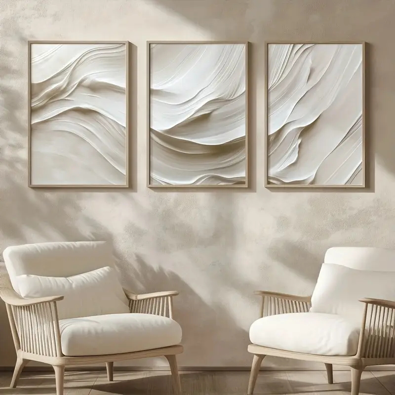 3 unids/set Neutral Beige arte - Abstract Canvas Set reseña y precio
